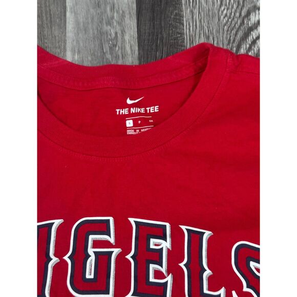 The Nike Tee Los Angeles Angels #27 Mike Trout Men's Small Red T-shirt - Picture 3 of 4